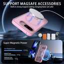 Niuuro Magnetic for Google Pixel 9a Case with Stand (Compatible with MagSafe)(Military Grade Drop Protection) Slim Translucent Matte Shockproof with Invisible Kickstand Phone Case, Pink