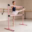 4FT Height Adjustable Ballet Barre, Freestanding Ballet Bar, Heavy Duty Dance Bar Support, Sturdy Construction, Anti-Slip for Kids Adult, Home and Gym use