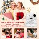 Friendship Gifts for Women - Mini Positive Ghost Crochet, Handmade Emotional Crochet Plushies Support, Funny Birthday Gifts for Friends, Besties, Sisters, White Elephant Gift Ideas