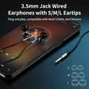 2 x viken Wired Earbuds with Microphone Volume Control, Stereo Heavy Bass Earphones Noise Isolation in-Ear Headset Compatible with iPad,Laptop,MP3,Phones Fits All 3.5mm Jack Plug Headphones Wired (Black)