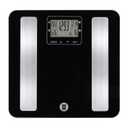 Weight Watchers Scales by Conair BathroomScale for Body Weight,Glass Digital Scale with Body Analysis Measures Body Fat, Body Water,BMI, & Bone Mass for 4 Users, Measures Weight up to 400 Lbs.in Black