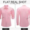 JMIERR Mens Cotton Linen Casual Stylish Button Down Shirt Long Sleeve Dress Shirts (Gray, XXXL)