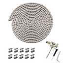 KAMIER 25H Roller Chain 10 Feet 480 Links Breaker for Razor MX350 MX500 MX650 SX500 RSF650 Dirt Bike E300 E200 E100 Electric Scooter ATV Quad Go Kart 47cc 49cc 2-Stroke Mini Pocket Rocket Bike Parts