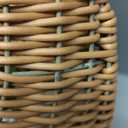 Hanging Artificial Succulent Planted in Woven Basket for Boho Wall Decor & Door Wreath,Fake Plants Hanging Wall Decor for Livingroom Bedroom Bathroom Home & Office Decor (Green & Brown)
