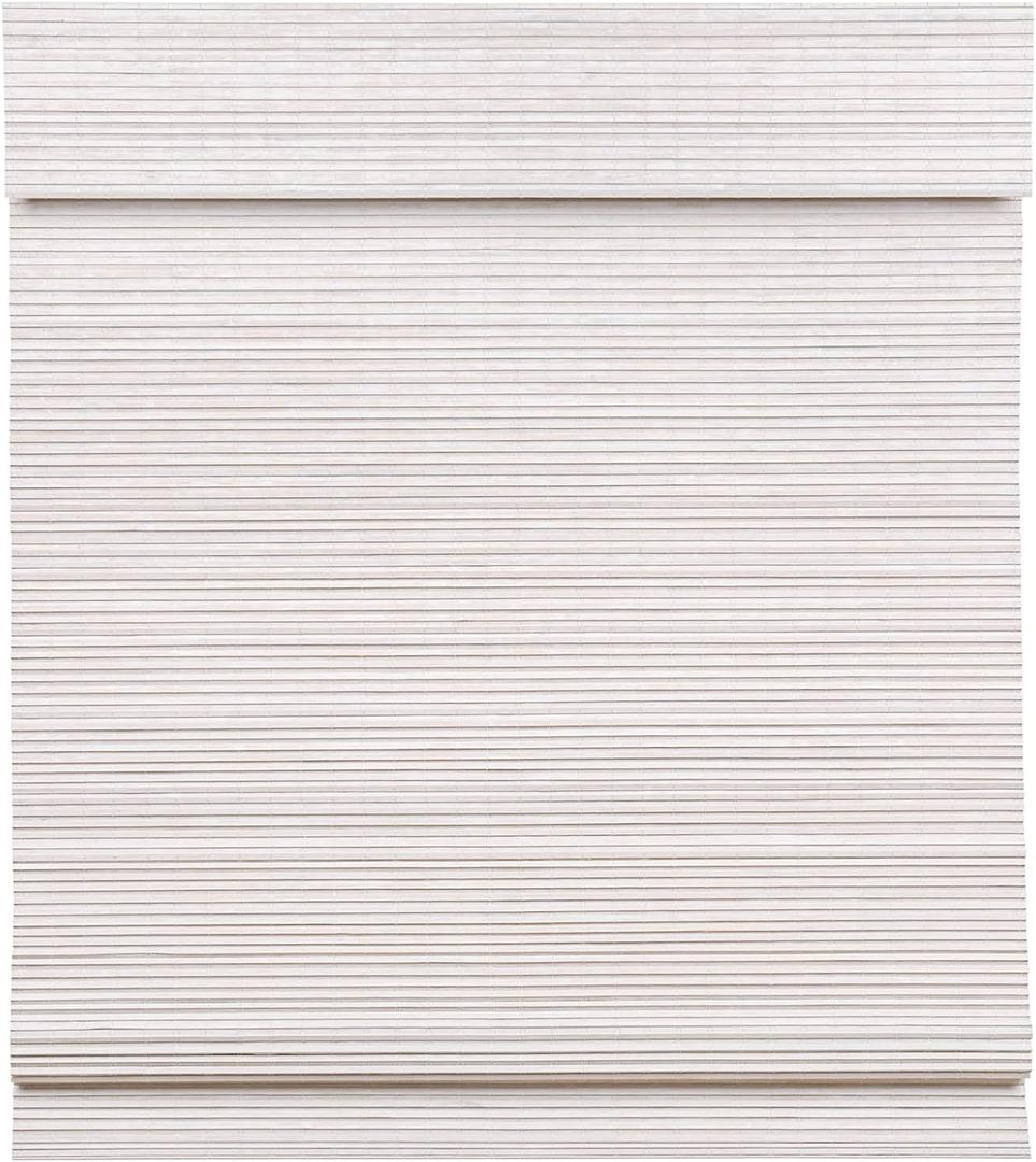 LazBlinds Cordless Bamboo Roman Shades, Privacy Window Treatment, Roll Up Bamboo Blinds for Windows, 33'' W x 60'' H