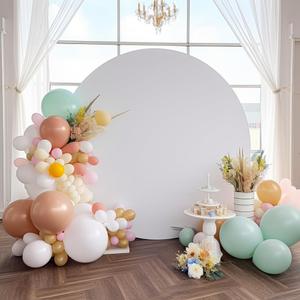 7.2FT White Round Backdrop Cover for 5 to 7.2ft Circle Arch Stand - Adjustable Round Arch Cover Circle Back Drop Cover for Birthday, Wedding, Baby Shower Photography Party Background Decor 7.2FT White Round Backdrop Cover for 5 to 7.2ft Circle Arch Stand - Adjustable Round Arch Cover Circle Back Drop Cover for Birthday, Wedding, Baby Shower Photography Party Background Decor