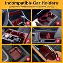 Cup Holder Expander (Adjustable Holder & Base, Auto-Fit Hold, One Button Open), Car Cup Holder Expander for Yeti, Hydro Flask, Nalgene, Owala, Bottles in 2.6"- 4.8" (Light Black, 1 Pack)