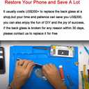 Rear Back Glass Replacement for Samsung Galaxy S25 Ultra 6.9-inches with Reparing Toolkit(Titanium Silverblue)