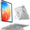 TORRAS Ostand K1 Guardian for iPad Pro 13 inch Case 2025 M5 & 2024 M4, Ultra Stable Stand, Multiple Adjustable Viewing Angles, Slim Protective Kickstand iPad Pro 13 Case with Pencil Holder, White