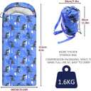 Kids Sleeping Bags - Camping Sleeping Bags with Carry Bag - Compact Sleeping Bag for Hiking, Backpacking 3 Season Warm & Cool Weather, Lightweight Waterproof Outdoor Travel for Boys Girls