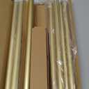 IFELS Heavy Duty Curtain Rods for Windows 72 to 144 Inch, 1 Inch Adjustable Gold Curtain Rod with Easy Installation and Modern Design,Wall Mount (A1,Gold,30-150")
