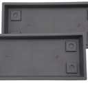 The HC Companies 23.5 Inch Venetian Rectangular Plant Saucer - Indoor Outdoor Plastic Plant Trays for Pots - 23.5"x7.5"x1.3" Warm Gray (2 Pack)