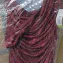 Elegant Glitter Knit Jacquard Ruched Bodice (Red), Size: 4 Petite
