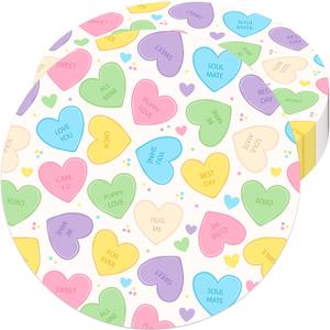 Lucleag 25 PCS Valentines Day Paper Place Mats, Disposable Valentines Heart Placemats Decorative Table Mats for Anniversary Wedding Valentines Day Party Dinner Table Decor, 11.8x11.8 in