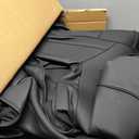 TAPTES Car Seat Covers Custom Fit for Chevy Silverado & for GMC Sierra 1500 with Rear Seat Storage Box 2025 2024 2023 2022 2021 2020 2019, Full Set Leather Waterproof Trucks Pickup (Dark Black)