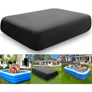 130 x 72 in Inflatable Pool Cover Rectangle 11 X 7ft Inflatable Solar Pool Cover for infaltable Pool Rectangular Pool Cover 130 x 72 x 22 Dustproof Rainproof Waterproof Square Swimming Pool Cover