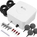 AquaMiracle All-in-One Koi Pond Aerator for Outdoor Ponds up to 3000 Gallons, Pond Air Pump Pond Aeration System with 4-Outlet Manifold Airline Tubing Air Stones Check Valves