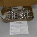 Ravinte 10 Pack 5 Pairs 1/2 inch Overlay Soft Close Hinges for Kitchen Cabinet Hinges Satin Nickel Hidden Hinges Stainless Steel Concealed Hinge self Closing