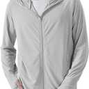 Locachy Men's UPF 50+ Sun Protection Outdoor Lightweight Full Zip Hoodie Jacket Long Sleeve Fishing Hiking Performance Shirt (Small)