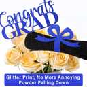 4 x Graduation Decorations 2025, 16 PCS Black Blue Graduation Centerpieces for Tables, Double-Sided Table Toppers Centerpieces, Class of 2025 Grad Party Decorations 2025
