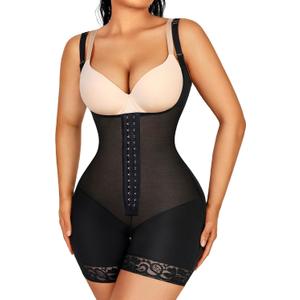 Lover-Beauty Fajas Colombianas Shapewear for Women Strapless Body Shaper Tummy Control Postpartum Faja Shorts Butt Lifter (Medium, Black-2)