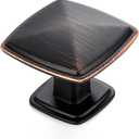 Ravinte 15 Pack Oil-Rubbed Bronze Kitchen Cabinet Square Knob Single Hole Cabinet Hardware for Dresser Drawer Cabinet Pulls Drawer Knobs Cabinet Knobs