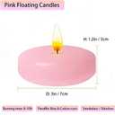 Pink Floating Candles 3 inch 9 Pack - Floating Candles for centerpieces - Wedding Decor - Burning Time 8-10 Hours