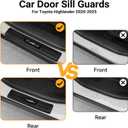 Door Sill Guard for 2020-2025 2026 Toyota Highlander Accessorie ABS Material Door Sill Protector Decorative(Nor for Grand Highlander)