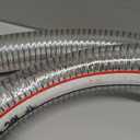 Frienda Heavy Duty Steel Wire Flexible Tubing with Fasteners PVC High Pressure Oil Drain Hose Tube Clear Wire Reinforced for Pond Marine Bilge Pump Garden Pool(6.6 Ft, 1-1/2Inch Id)