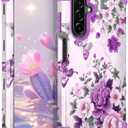 TEECOVER Heavy Duty Case for Samsung Galaxy A17, Violet | Shockproof Full-Body Drop Protection Hard Plastic Bumper + Soft Silicone Rubber Protective Case for Women Girls.