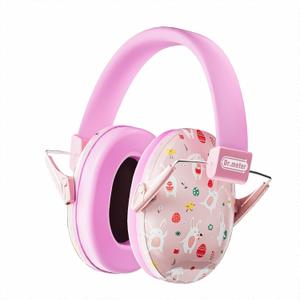 Dr.meter Ear Muffs for Noise Reduction: 27SNR Noise Cancelling Headphones for Kids Adults - Toddler Kids Ear Protection for Monster Truck, Autism Sensory, Mowing, Concerts, Fireworks- Pink