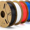 ELEGOO PLA Filament 1.75mm Bundle 4KG, 3D Printer Filament Bulk Dimensional Accuracy +/- 0.02mm, 4 Pack 1kg Cardboard Spool(2.2lbs) Fits for Most FDM 3D Printers(Black, White, Dark Blue, Red)