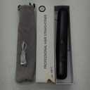 Mini Portable Cordless Hair Straightener, 1 inch Double Ceramic Flat Iron Hair Straightener and Curler 2 in 1, Wireless Curling Iron for Travel (Black)