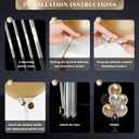 10 Sets Balloon Stand Kit, balloon sticks Holder with base for Table and floor, Birthday Wedding Party Decorations