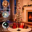 Lomotech Christmas Tree Lights - 216 Leds 5Ft Artificial Christmas Tree with Timer, Includes 27 Leds Twinkle Lights for Holiday, Wedding, Party, Christmas Decorations (Warm White)