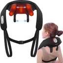 KingPavonini Width Adjustable Neck Massager with 5 Heat Zone, Wireless 6D Shiatsu Shoulder Massager for Pain Relief Deep Tissue, Massager for Neck and Shoulder Pain, Gifts for Men Women Dad Mom