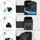 Wired Ring Doorbell Mount, No Drill Anti-Theft Camera Mount with Angle Mount and Power Cord, Compatible with Ring Wired, Adjustable Angle 0-70 (Doorbell Not Included, Not Compatible with Blink/Eufy)