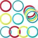 12 Pack Flying Disc 11 Inch Flying Ring Bulk for Backyard Beach Sport Outdoor Soft Discs for Beach Pool Backyard Camping Activities Sport Playing Toss Gift (Cyan,blue,yellow,red)