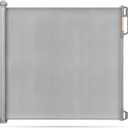 Momcozy Retractable Baby Gate, 33" Tall, Extends up to 55" Wide, Child Safety Baby Gates for Stairs, Doorways, Hallways, Indoor, Outdoor (33" Tall x 55" Wide, Gray)