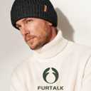 FURTALK Double Layer Winter Hats for Men Women Beanie Thick Cuffed Warm Ski Hats (Black)