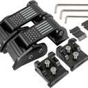 Hood Latches Lock Catch with U.S. Flag Style, Latch Locking Adjustable Kit Compatible with Jeep Wrangler 2007-2018 JK JKU Rubicon Sahara Sport & 2018-2025 JL JLU, 1 Pair