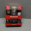 Kwikset Juno Keyed Front Door Knob and Deadbolt Set, Entry Knob Combo Project Pack Exterior with Interior Door Knob, Polished Brass, Pick Resistant SmartKey Rekey Deadbolt Security