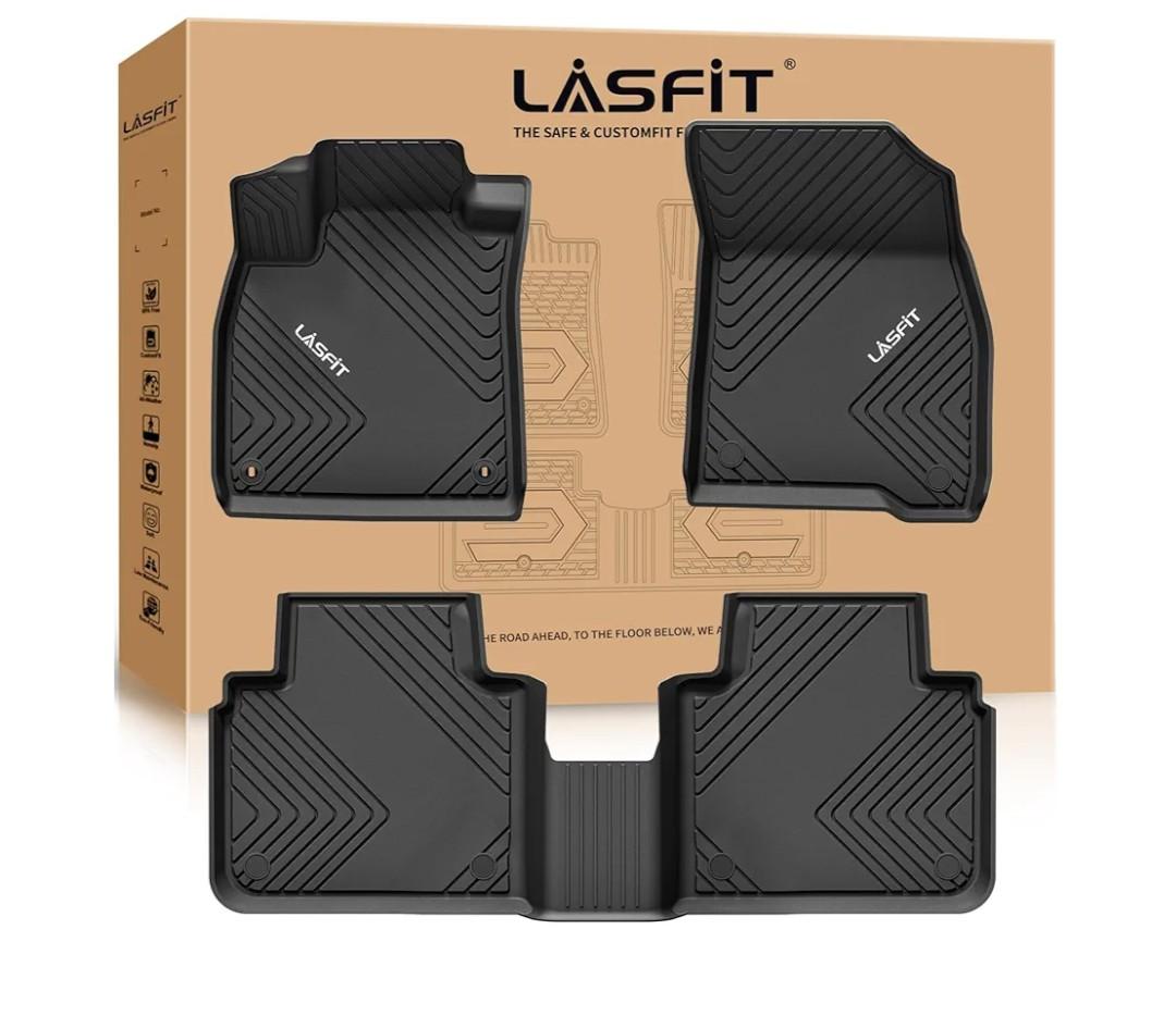 LASFIT Floor Mats for Honda Accord Sedan 2023 2024 2025 2026 (Gasoline & Hybrid), All Weather TPE Car Floor Liners,1st & 2nd Row, Black