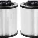 DXVC6910 Replacement Filter for DEWALT 6-16 Gallon DXV06P DXV09P DXV10P DXV10PL DXV10SA DXV12P DXV14P DXV16P Wet/Dry Vacuum Cleaners 2 Pack