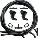 EDIETH 8E5Z17603A Windshield Washer Nozzles Kit with Hose & Adapters for Ford Fusion Mercury Milan Lincoln MKZ 2008 2009 2010 2011 2012 Replaces 8E5Z-17603-A Easy to Install