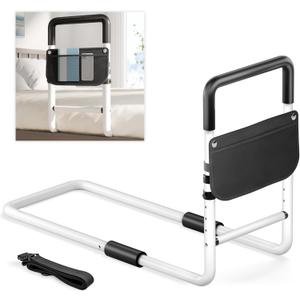 Adjustable Bed Rail for Elderly Adults: Bedside Support for Seniors, Fits KingQueenFullTwin, Heavy-Duty Medical Device for Home and Hospital Use, 300 lb Capacity