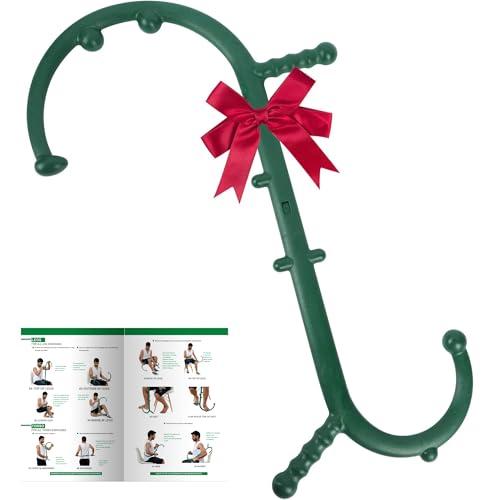 Shrdaepe Massage Trigger Point Cane, Body Deep Tissue, Handheld Back, Neck, Shoulder, Leg and Feet Massager Rod, Muscle Release Tool Self Massage Hook Cane Gifts for Women & Men, Green