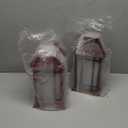 Taman Christmas Lantern, 2 Pack Hanging Lights LED Flickering Lights Battery Operate Decorative Outdoor Lighting Waterproof Umbrella Lights for Christmas Patio Garden, Table,Party Decor