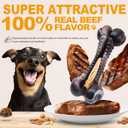 Dog Chew Toys for Aggressive Chewers, 2Pack Indestructible Dogs Bone Toy for Large Small Medium Breeds, Durable Tough Nylon Dog Toys To Keep Them Busy, Puppy Teething Dogs Toy Bone, Beef&Bacon Flavor