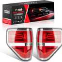 Tail Lights Assembly Fit Ford F150 F-150 2009 2010 2011 2012 2013 2014 Rear Brake Back Up Cover Taillight Lens Left Driver Right Passenger Replaces BL3Z13404AB BL3Z13405AB(Bulb Included)